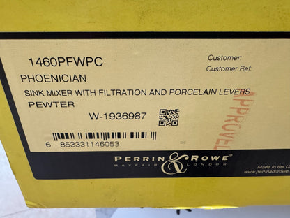 NEW Perrin & Rowe 1460PFWPC Phoenician Mixer Tap & Filtration Pewter AX4446