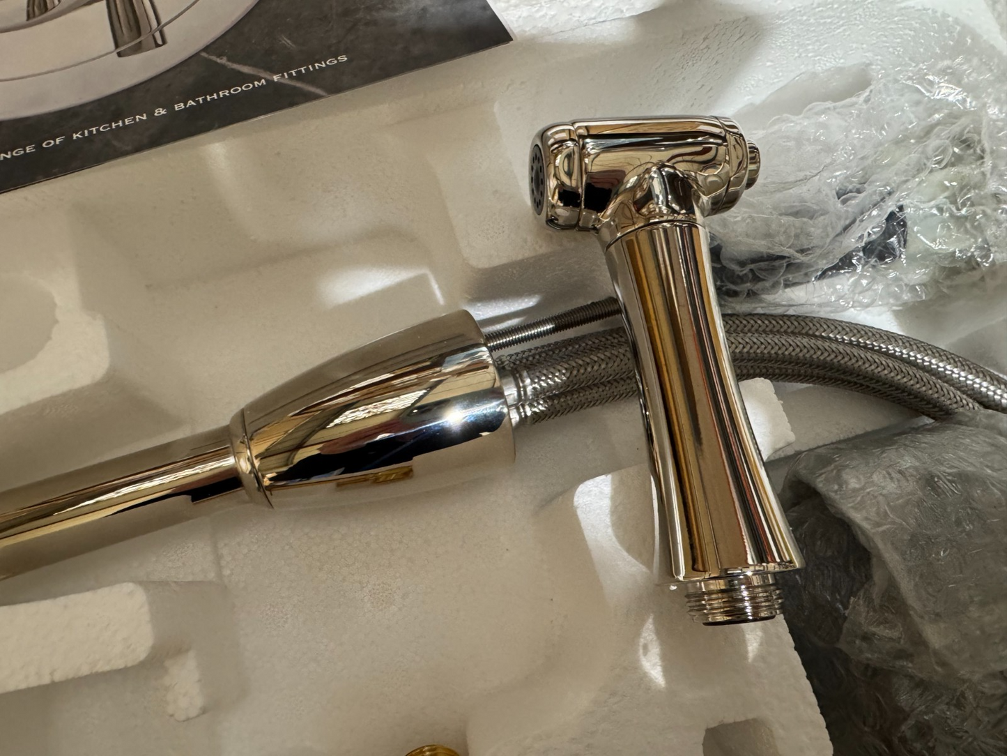 NEW Perrin & Rowe 4891NI Callisto Mixer Tap 3 hole with Rinse NICKEL BR4177