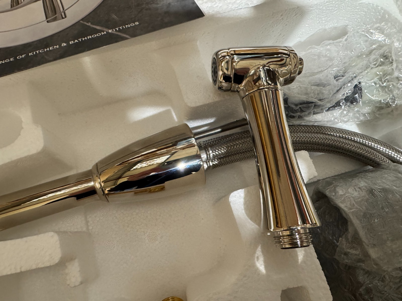 NEW Perrin & Rowe 4891NI Callisto Mixer Tap 3 hole with Rinse NICKEL BR4177
