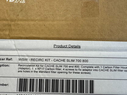 New Westin Extractor Recirculating Carbon Filter Cache slim 700 800 BR2303