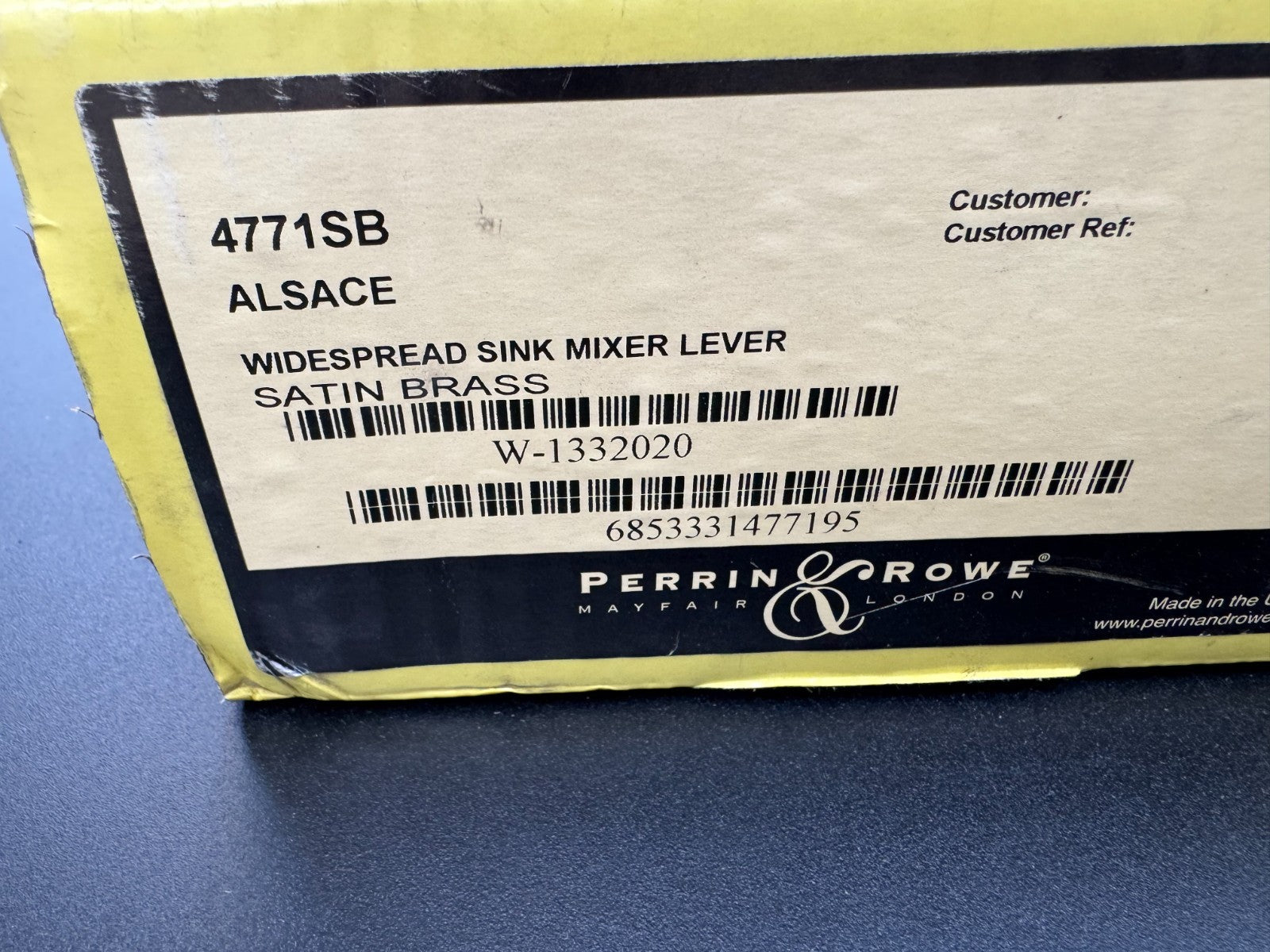 NEW Perrin & Rowe 4771SB Alsace Provence 3 hole Kitchen Mixer BRASS Tap AX4433