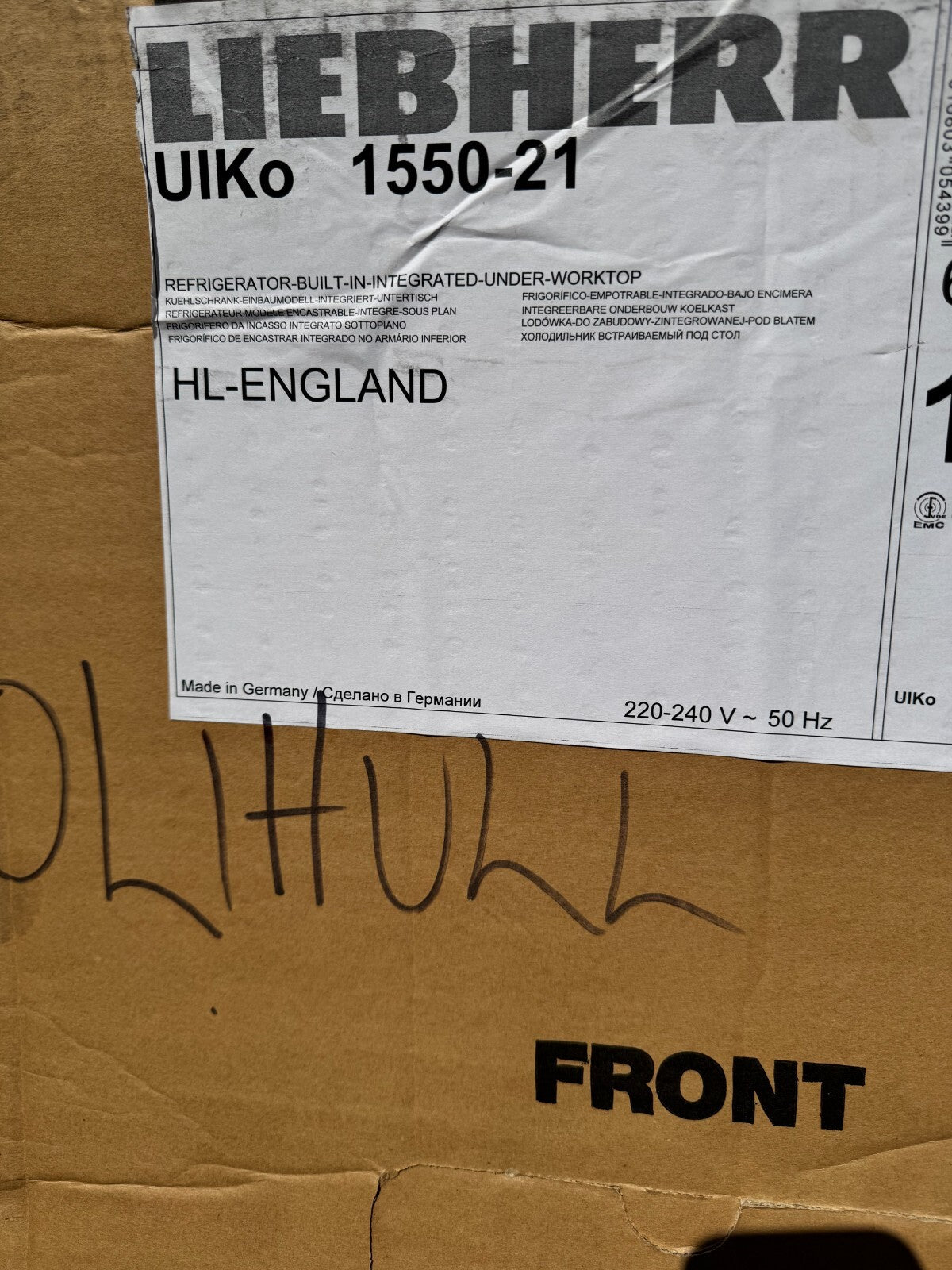 NEW Liebherr UIKo 1550 Integrated Built In Under Pull Out Larder Fridge