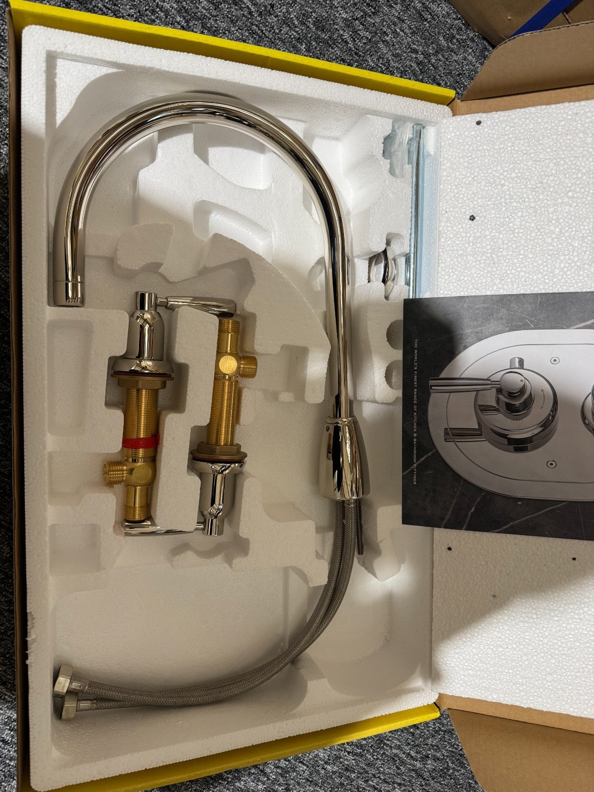 NEW Perrin & Rowe 4886NI Callisto Kitchen Mixer Tap Nickel 3 hole BR4178