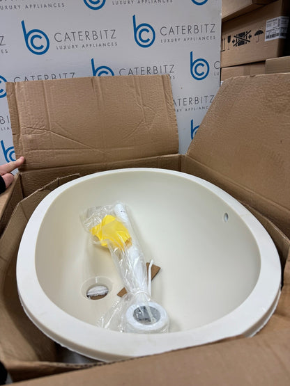 New unused Corian Calm 815 Bathroom Sink oval bone Basin