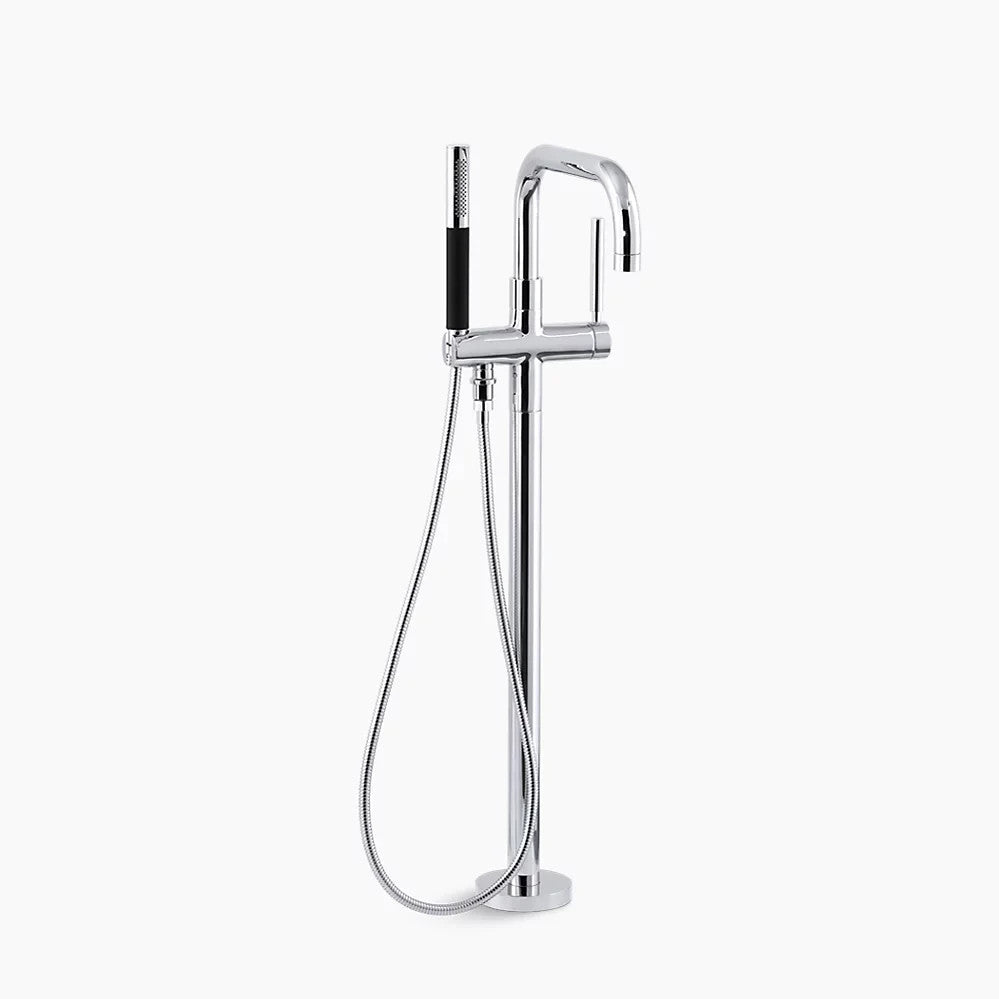 New Kohler K-10129 Purist Floor mount bath Tap bathroom shower Chrome BR4104
