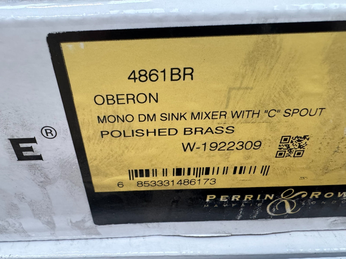 NEW perrin & Rowe 4861BR Oberon Langbourn Monobloc Sink Mixer Tap Brass AX4424