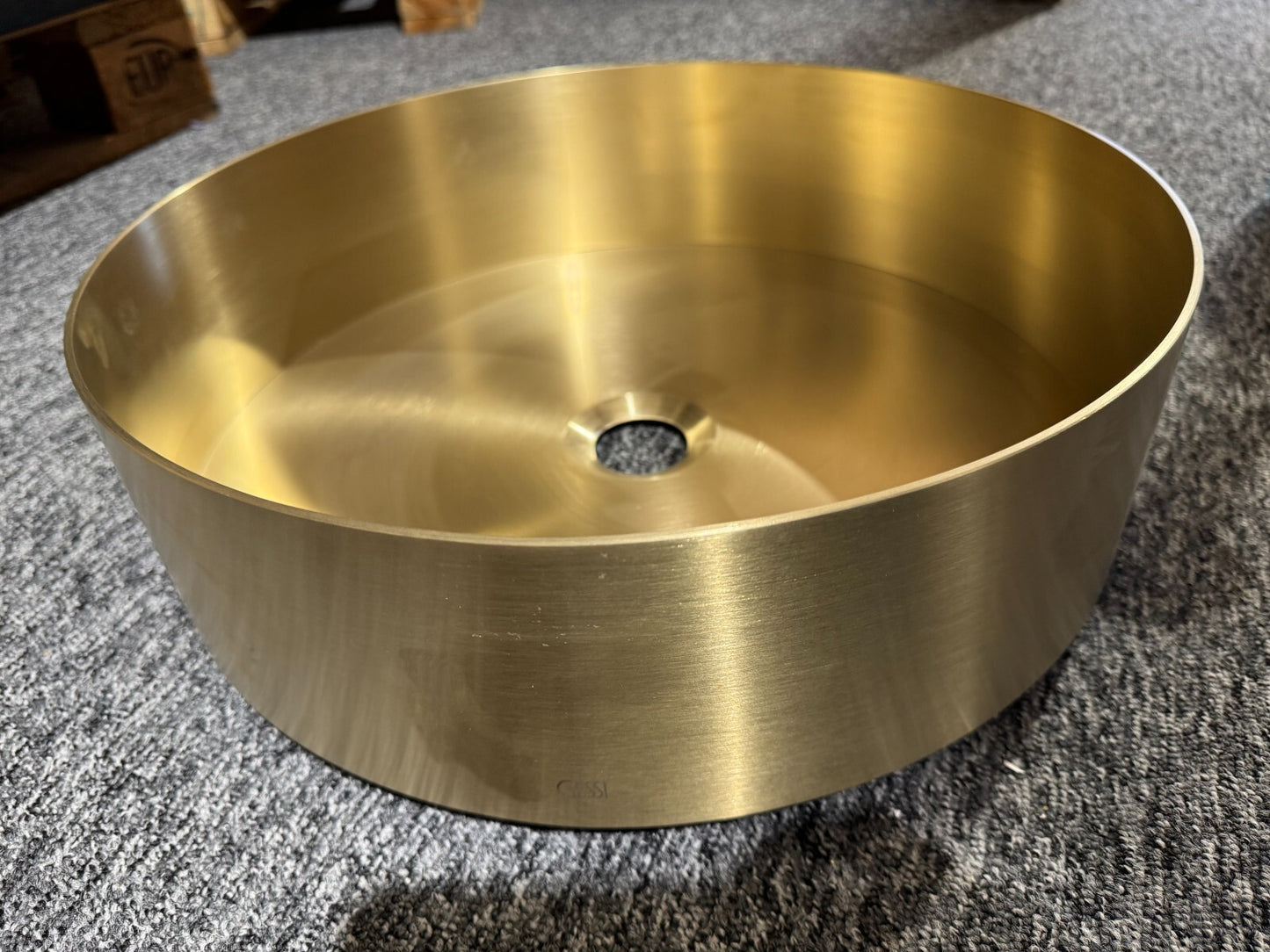 NEW Gessi 316 Brushed Brass Bathroom Round Counter top washbasin Sink  tap BR954