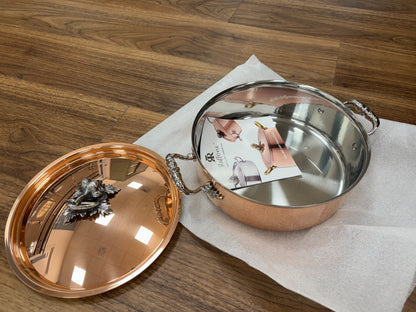 New Ruffoni Opus Cupra Braiser 26cm Copper Stainless Pan Pot Mauviel BR4214