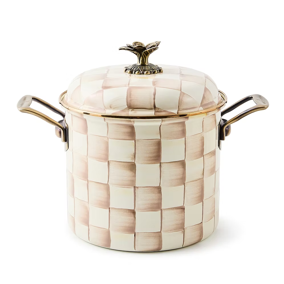 NEW Mackenzie-Childs MOCHA CHECK Items Enamel Finish IN STOCK Available Now