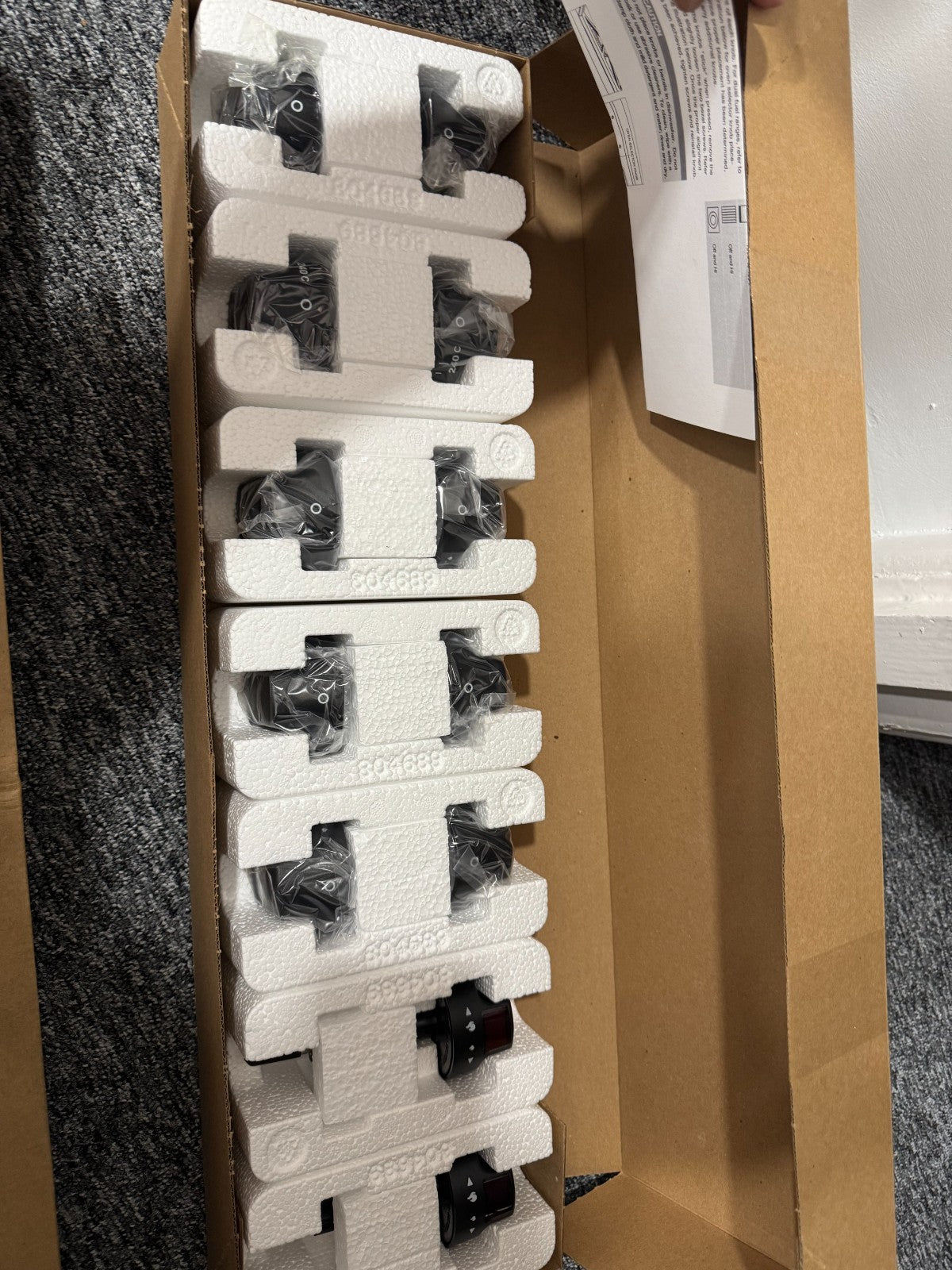 NEW Wolf Range Cooker Black Knob Control Oven Set for 48 & 60 inch ranges BR2440