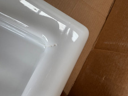 NEW UNUSED Whitebirk 60cm x 46cm Ceramic White Kitchen Sink AX04 Shaws belfast