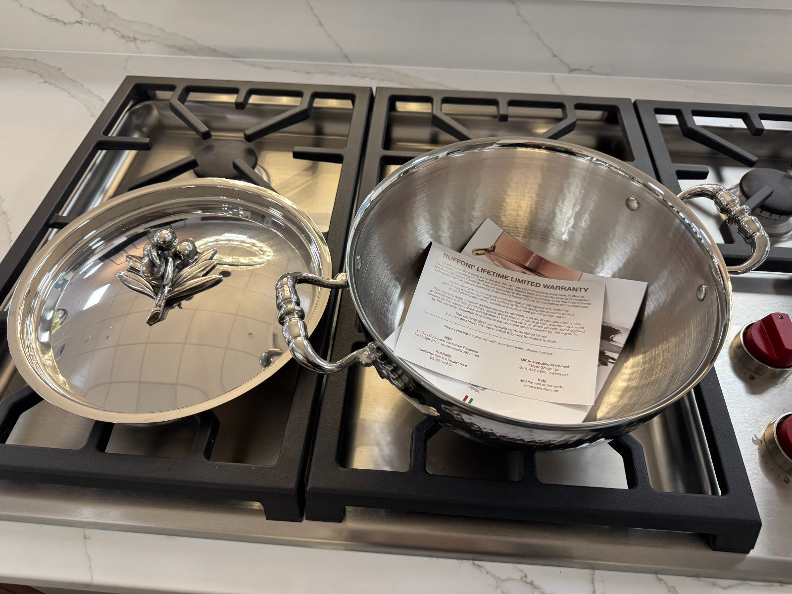 NEW Ruffoni 99166 Opus Prima Chef Pot Pan With Lid 24Cm Stainless Mauviel BR4216