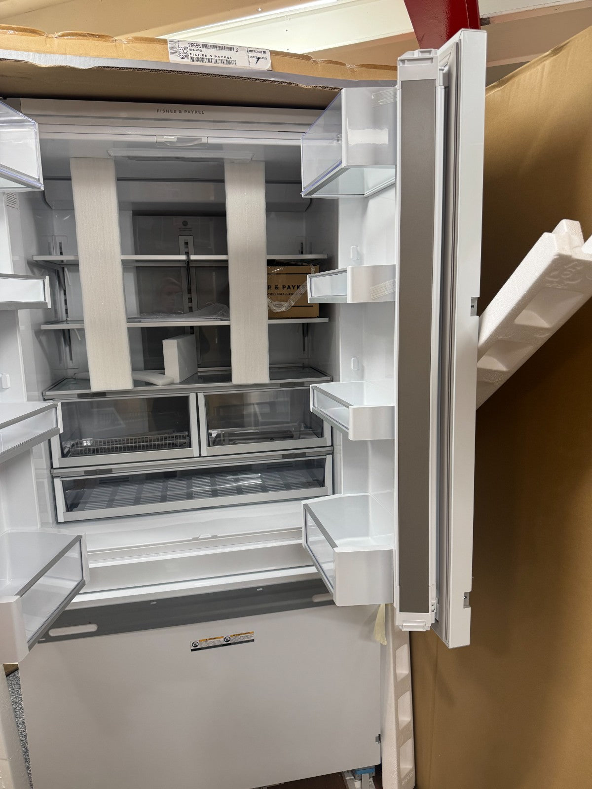 Fisher & Paykel RS90A3 French Door Fridge Freezer Integrated Opened AX