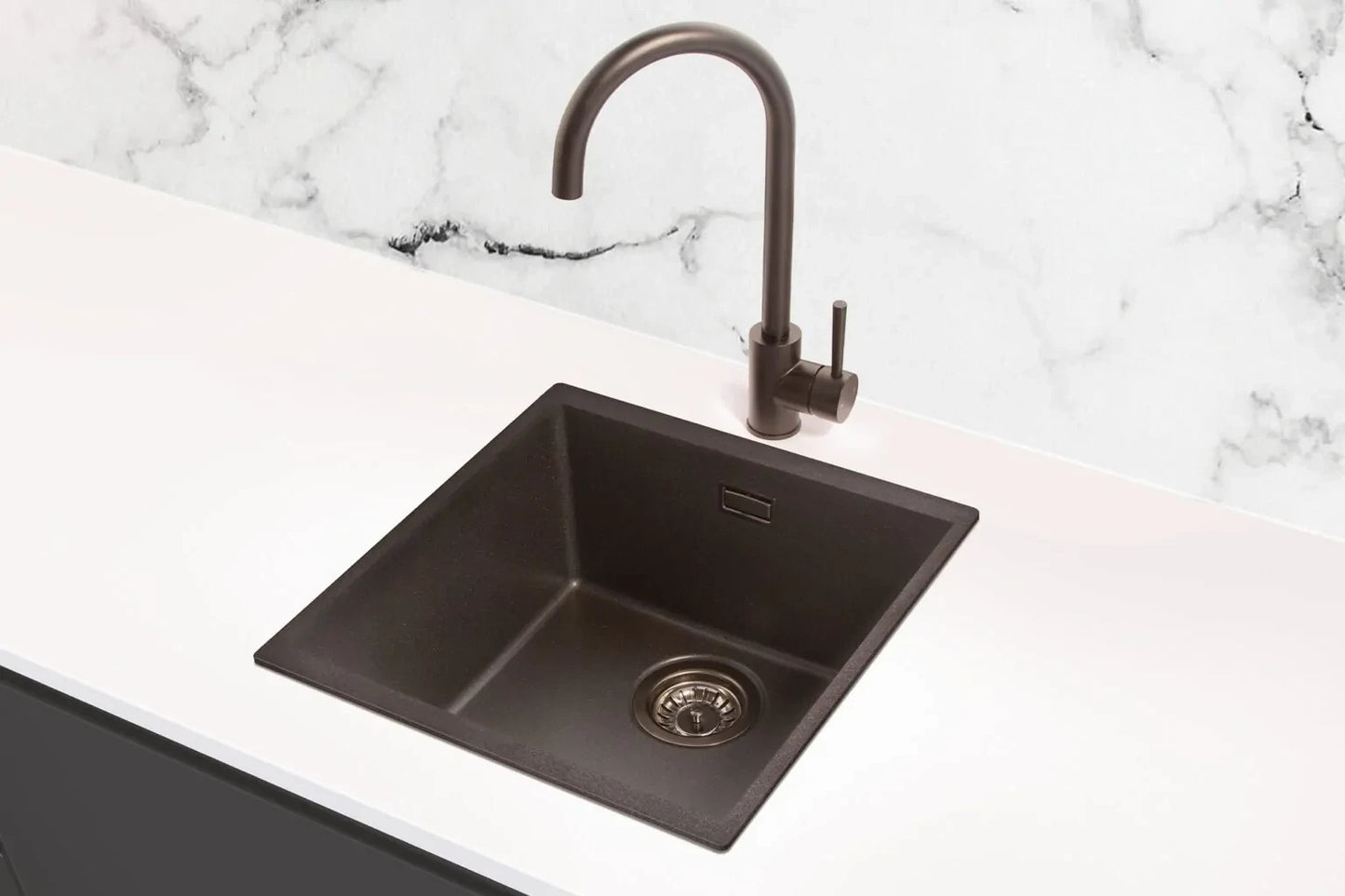 New Gunmetal Grey Single Bowl Composite Kitchen Sink Basin AX4322