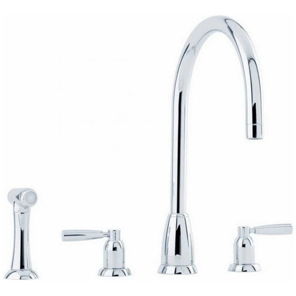 New Perrin & Rowe 4891CP Callisto 4 Hole Kitchen Mixer Tap & Rinse CHROME AX4455