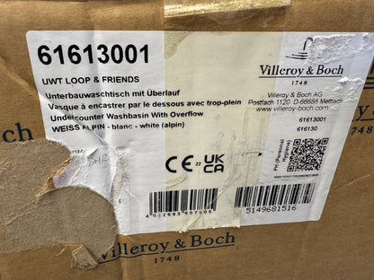 NEW Villeroy & Boch 61613001 Bathroom Sink Basin White loop & Friends BR718