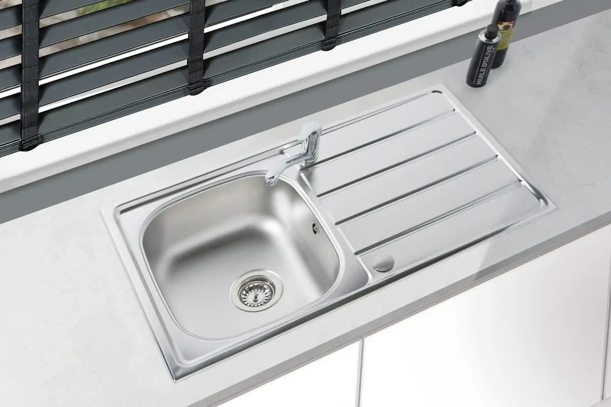 NEW Stainless Steel Kitchen sink with Drainer 860 x 500mm AX4321