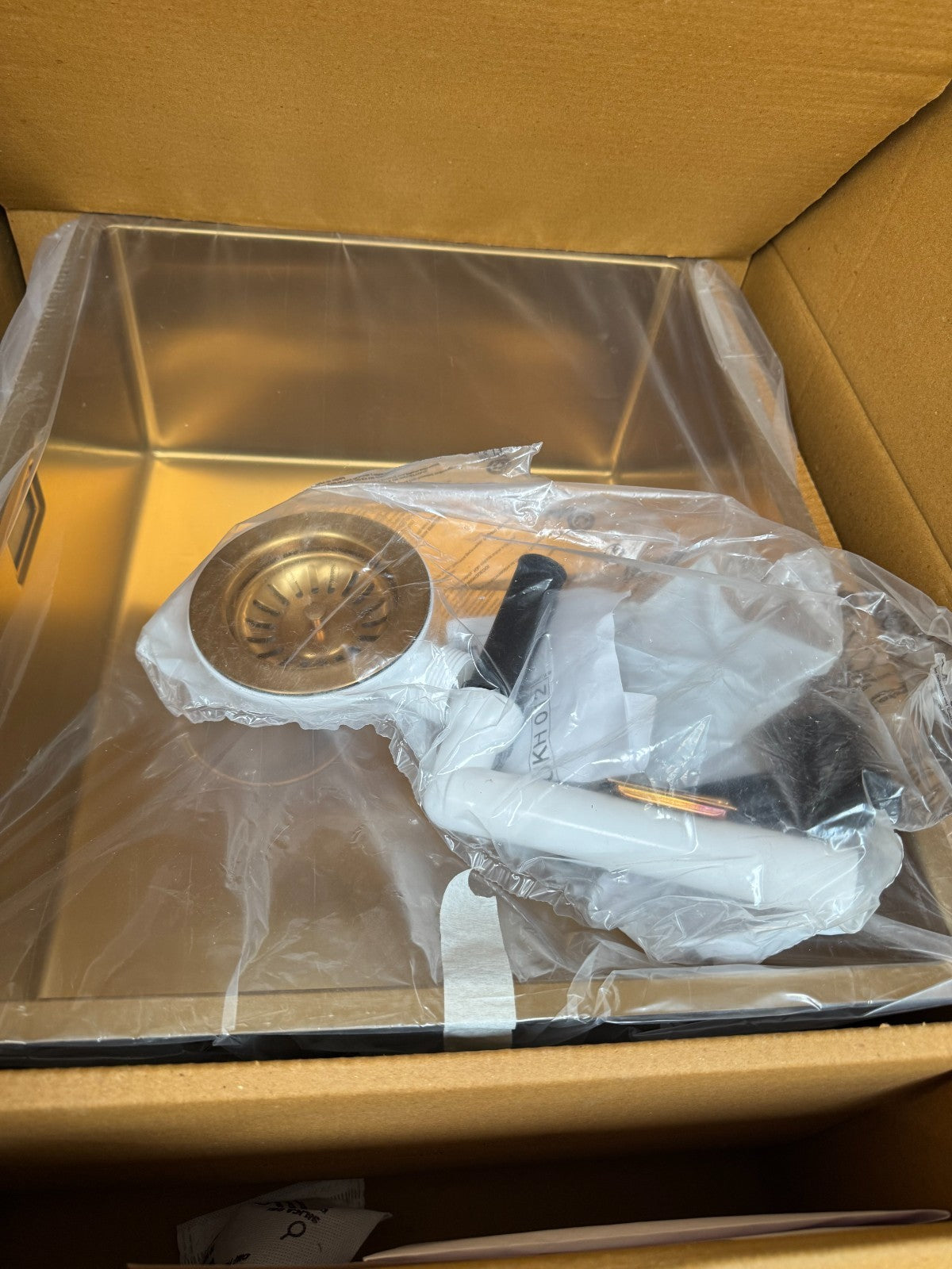 NEW Gold Brass Undermount Single Bowl Kitchen Sink 530 x 430mm AX4316