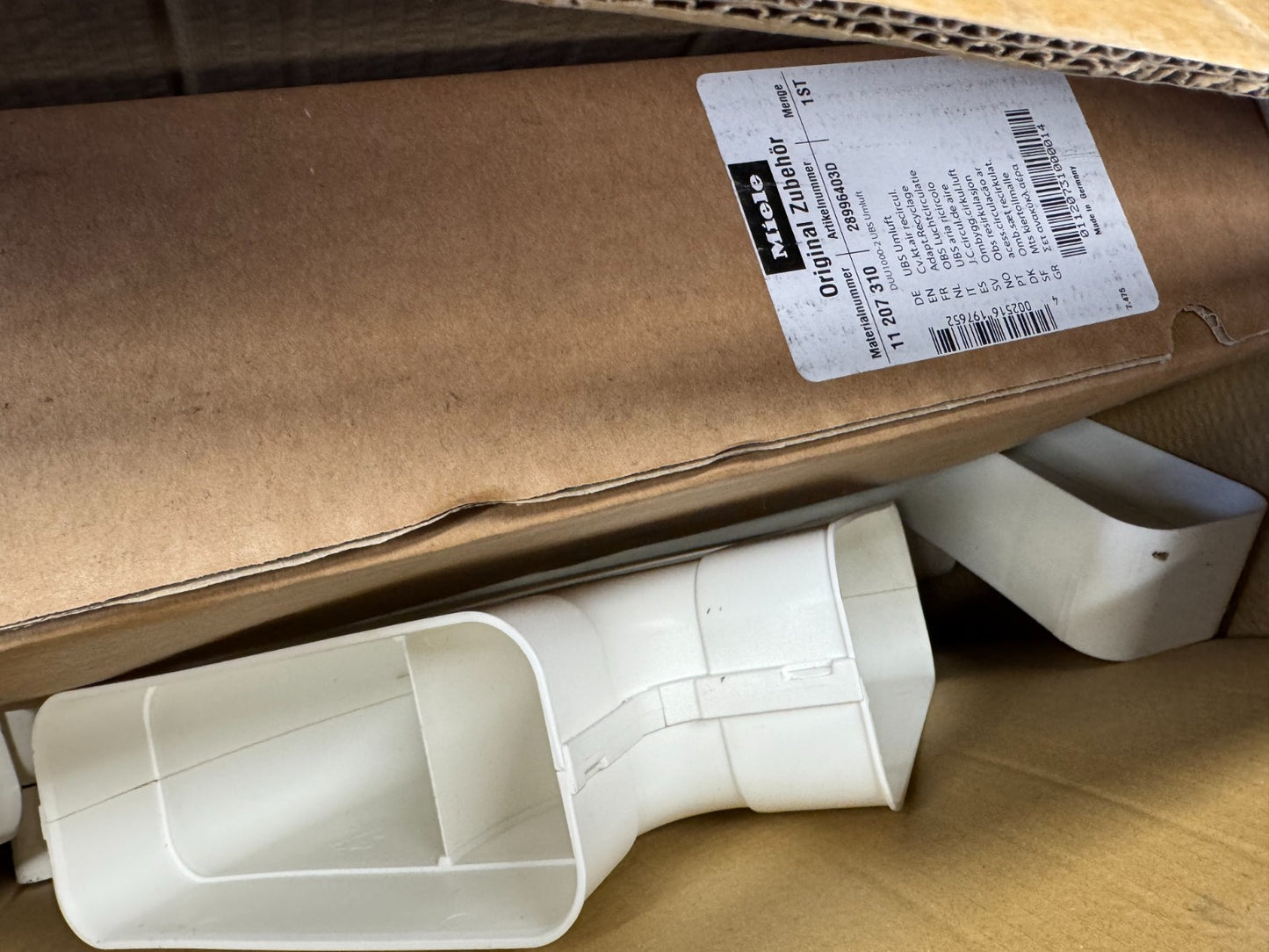 UNUSED Miele DFKS-U Flat Ducting Set For Recirculation Extraction BR4243