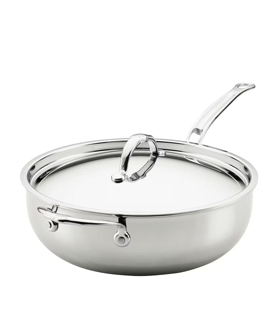 Hestan NanoBond Titanium Stainless Steel Saute Pan with Handle & Lid 30cm 60028