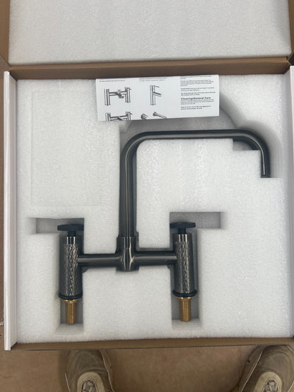 NEW GUNMETAL Quilt Kitchen Mixer tap Victoria plumbing tap factory AX4599