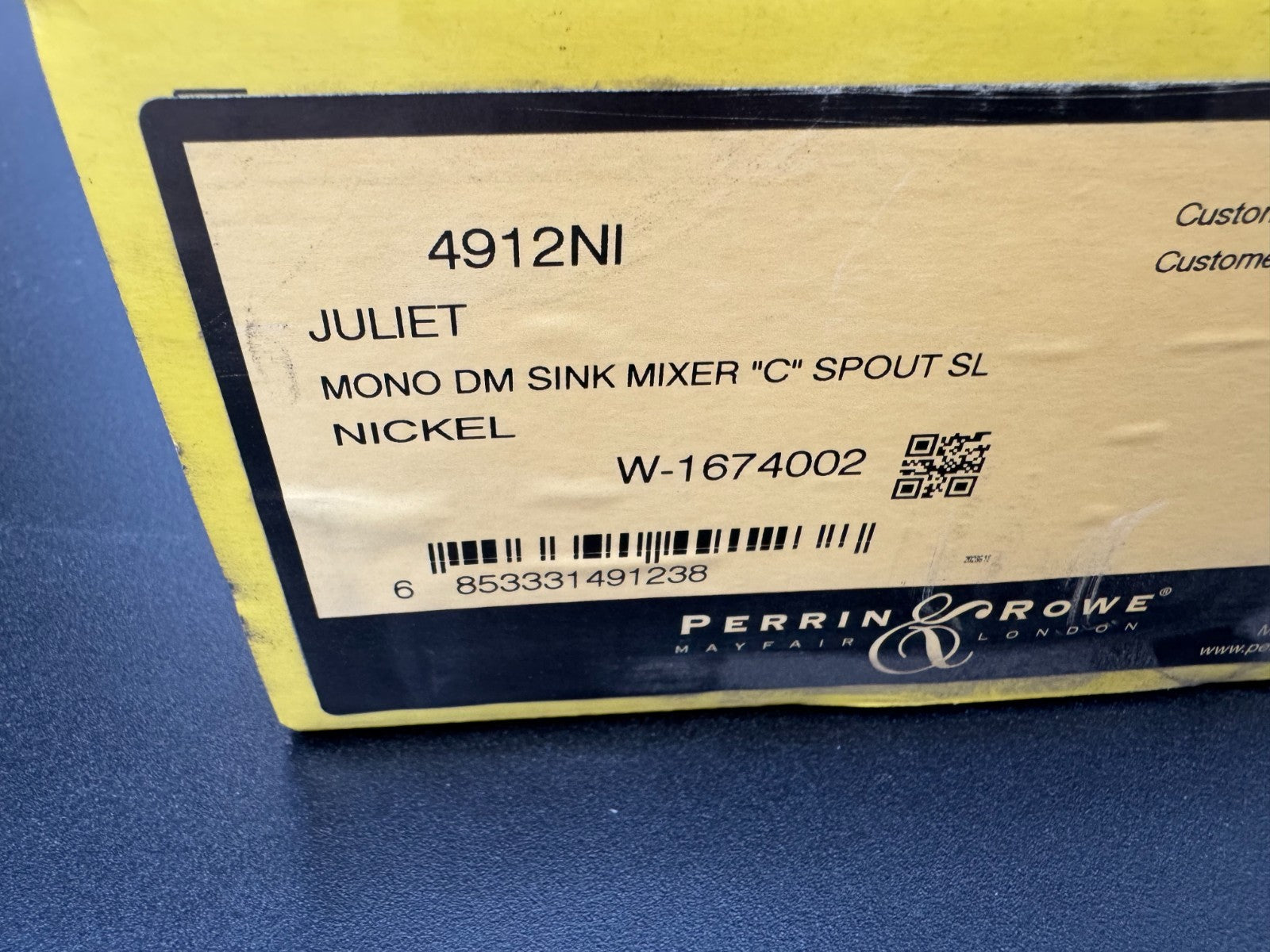 NEW Perrin & Rowe Juliet Monobloc Sink Mixer Kitchen Tap NICKEL  AX4438