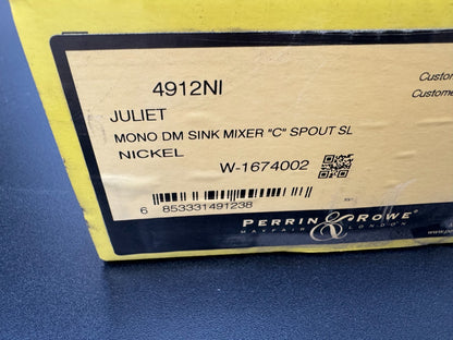 NEW Perrin & Rowe Juliet Monobloc Sink Mixer Kitchen Tap NICKEL  AX4438