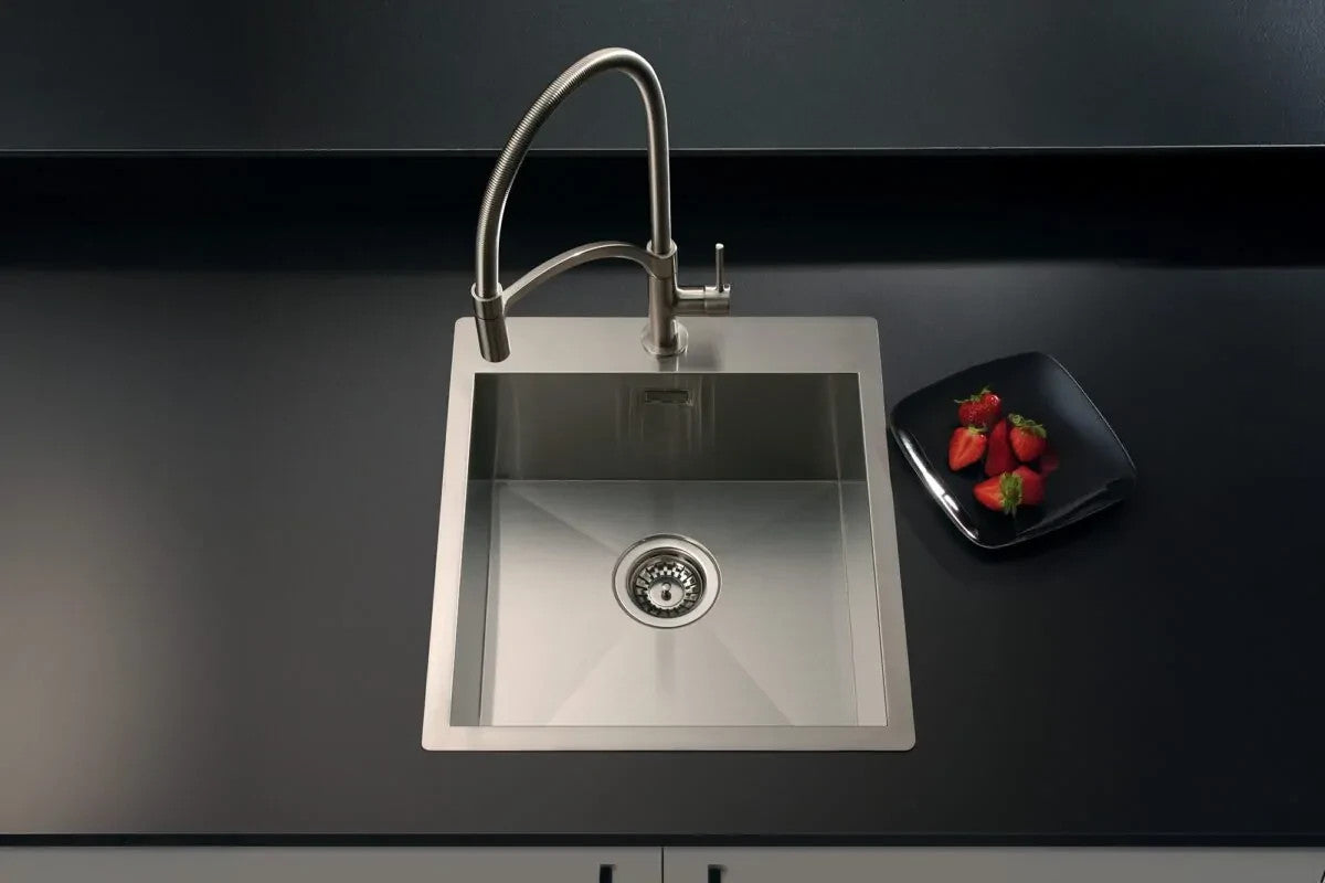 NEW Stainless Steel Inset Sink single basin 450 x 500 QU450 EQUAD451