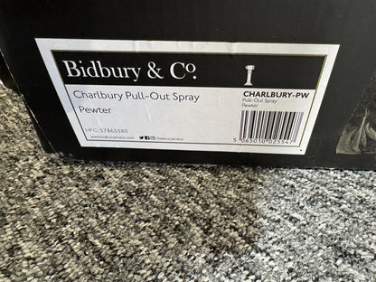 NEW Bidbury Charlbury Pewter Independent Pull Out Spray PEWTER BR4403