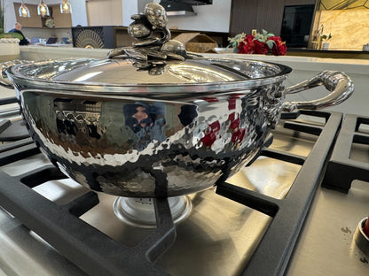NEW Ruffoni 99166 Opus Prima Chef Pot Pan With Lid 24Cm Stainless Mauviel BR4216