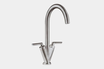 NEW Steel Twin Lever round Mixer Carysil Victoria plumbing tap factory AX4571