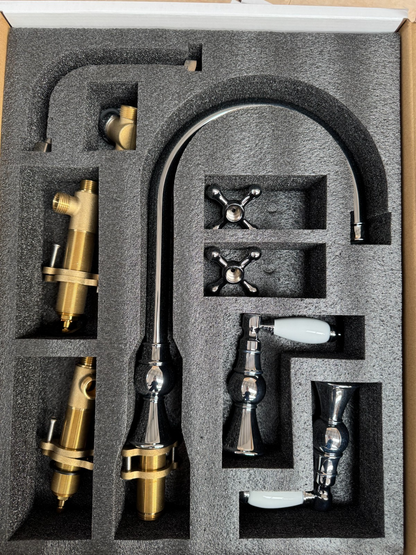 NEW Traditional Chrome Kitchen Mixer tap Victoria plumbing tap factory AX4541