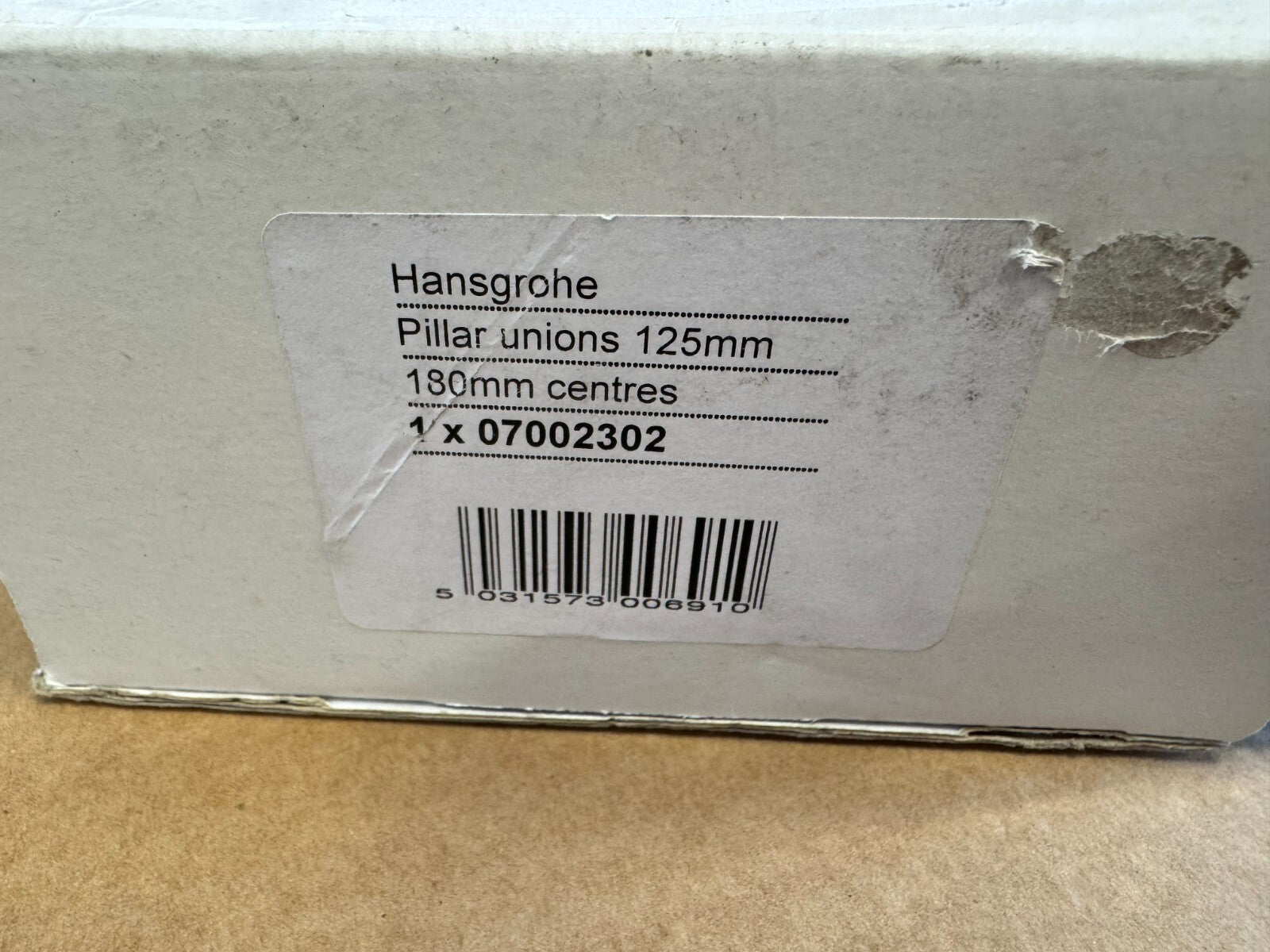 NEW Hansgrohe Pillar Unions For Fitting Onto Bath Rim 07002302 chrome 07002302