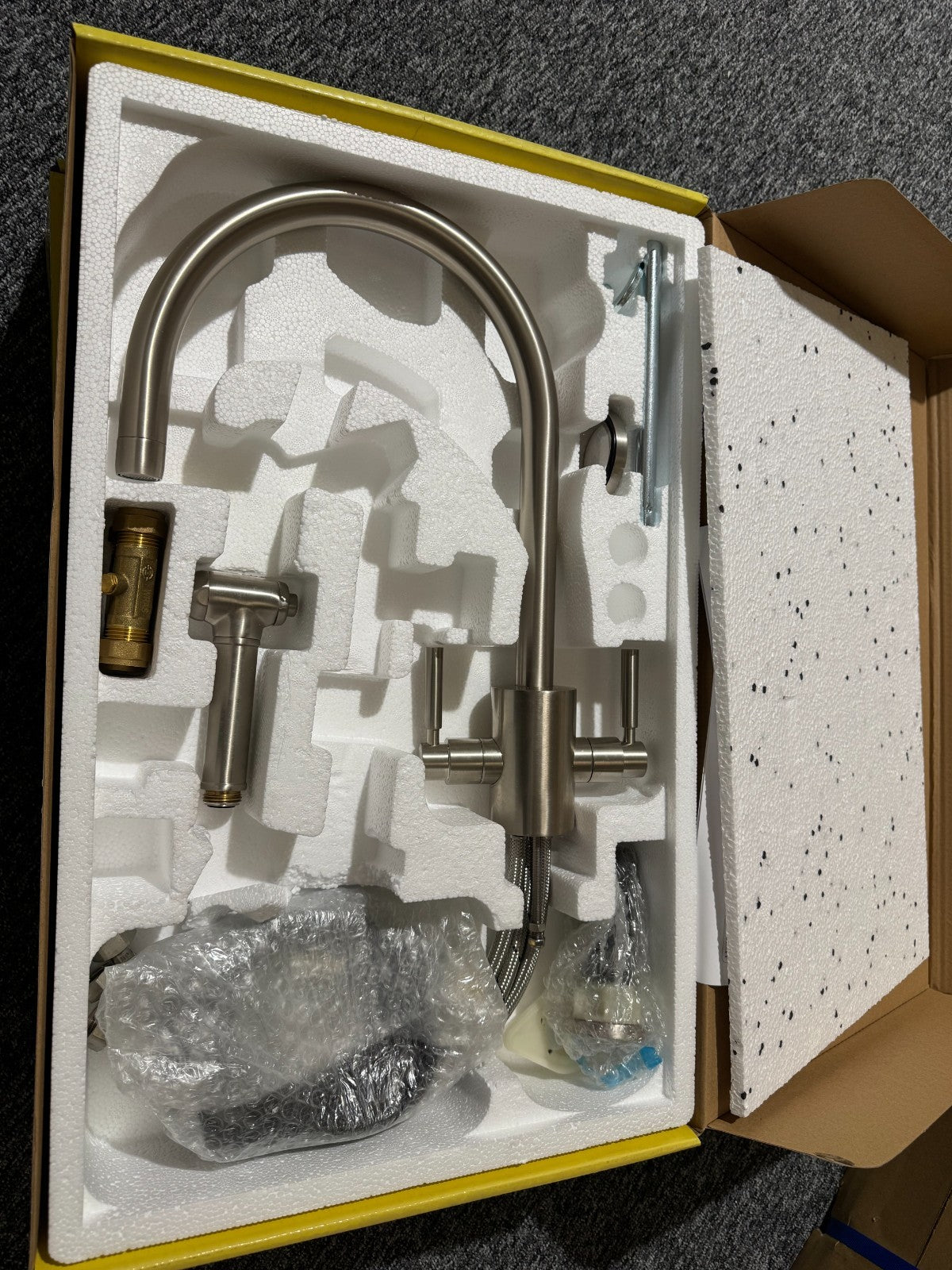 NEW Perrin & Rowe 4312PF Orbiq Kitchen Mixer Tap & Rinse PEWTER BR4188