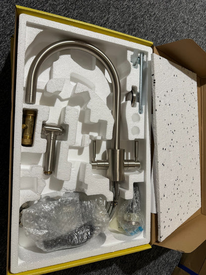 NEW Perrin & Rowe 4312PF Orbiq Kitchen Mixer Tap & Rinse PEWTER BR4188