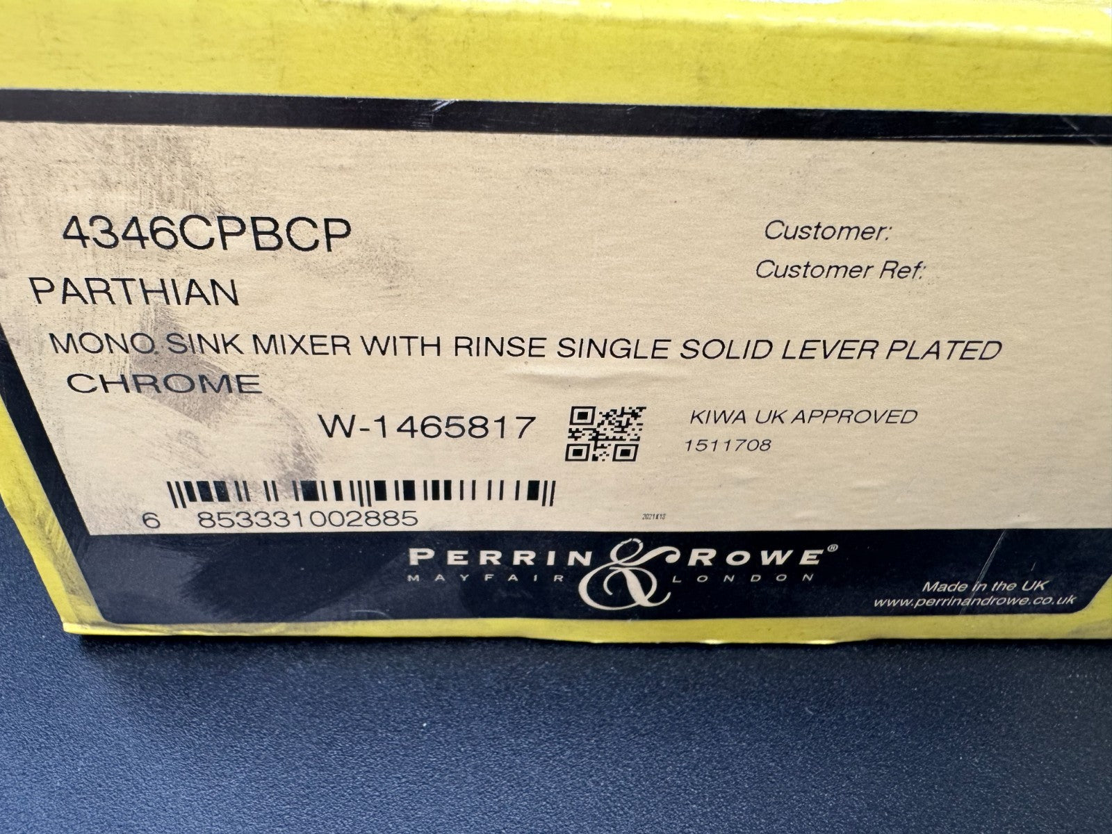 NEW Perrin & Rowe Phoenician Parthian 4346CPWPC sink mixer & Rinse CHROME AX4427