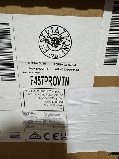 NEW Bertazzoni F457PROVTN 45cm Pro Built In Steam Combi Oven Carbonio BR4411