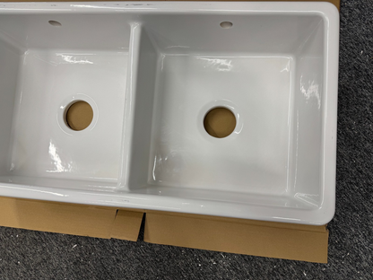 New Whitebirk Ceramic White Kitchen Sink Ribbleton Double basin BR4164