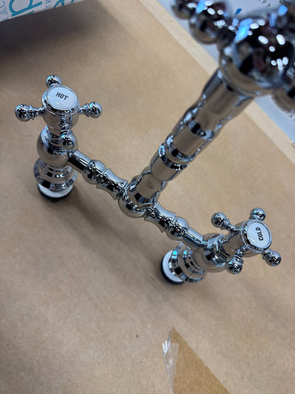 NEW Astracast TP0430 Camargue Bridge Twin Dial Single Flow Tap - Chrome BR752
