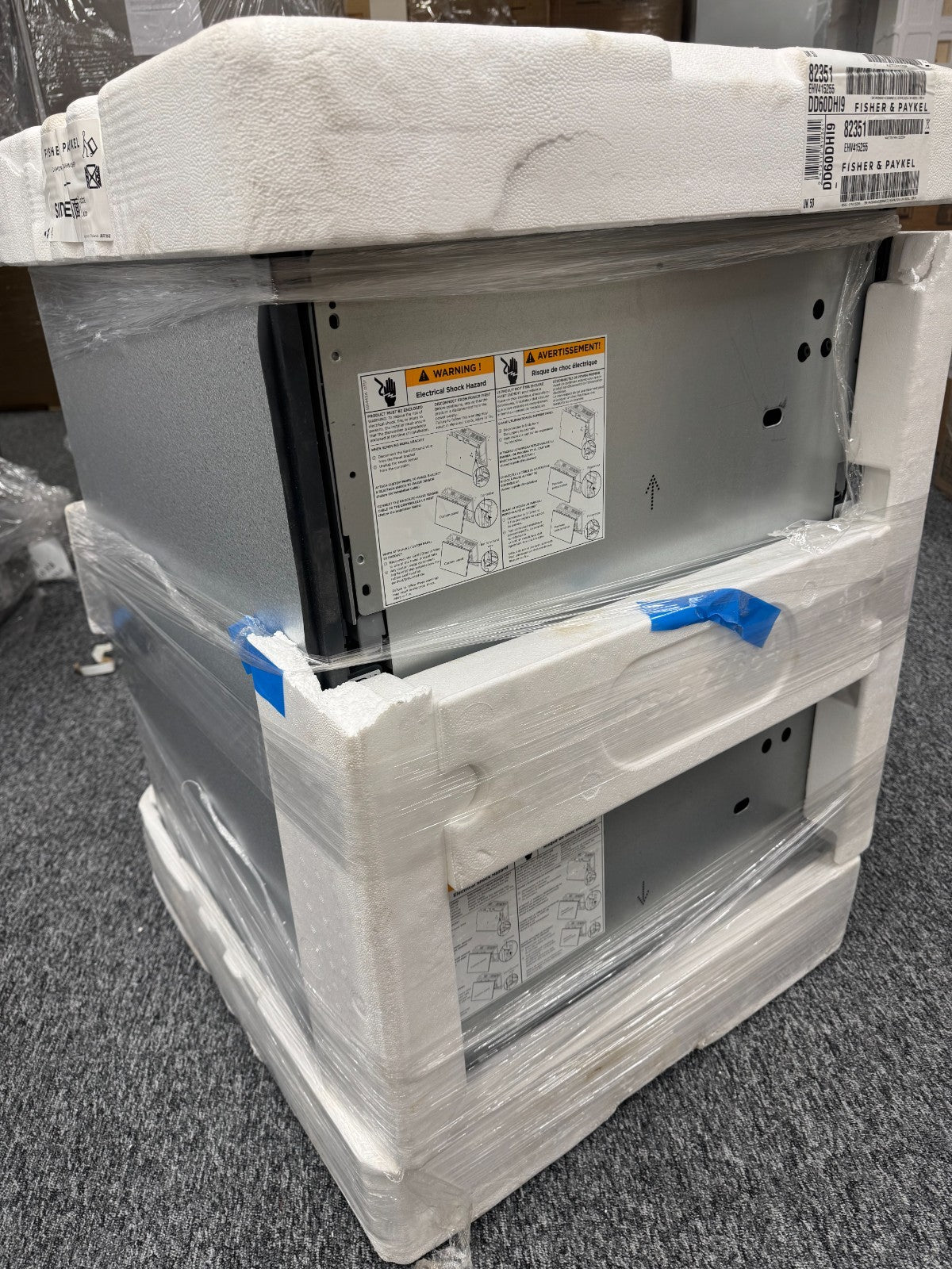 NIB Fisher & Paykel DD60DHI9 Double Drawer Dishwasher integrated BR4116