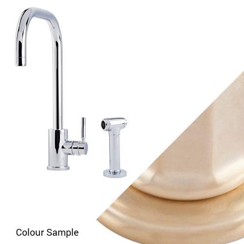 NEW Perrin & Rowe 4014SB Juliet mixer Tap SATIN BRASS with Rinse AX4439