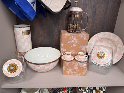 NEW Authentic Mackenzie Childs Rosy Check Tea Kettle Stove IN STOCK all sizes