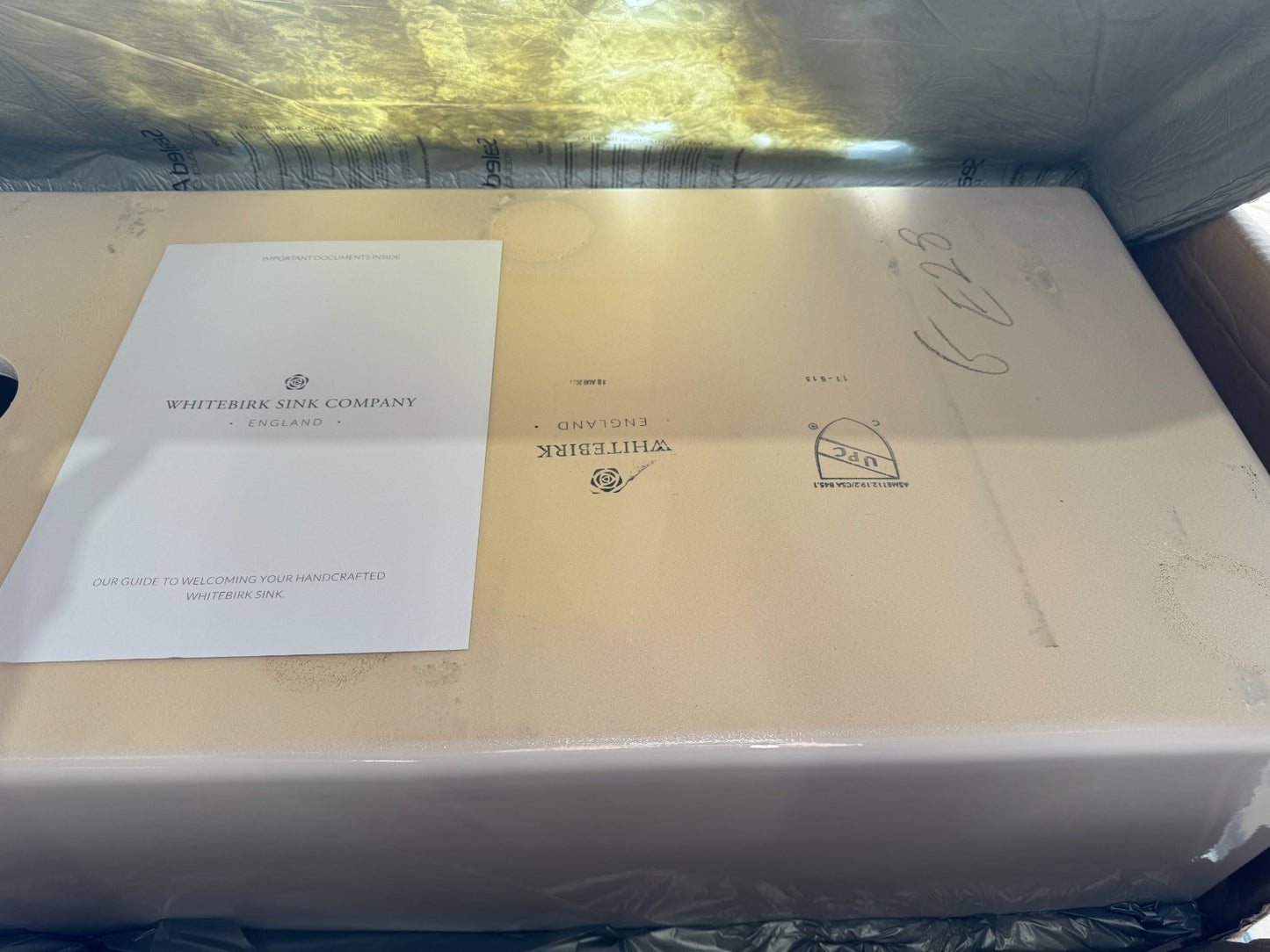 NEW Whitebirk Waddington 36 914m Ceramic White Kitchen Sink Shaws belfast BR4347
