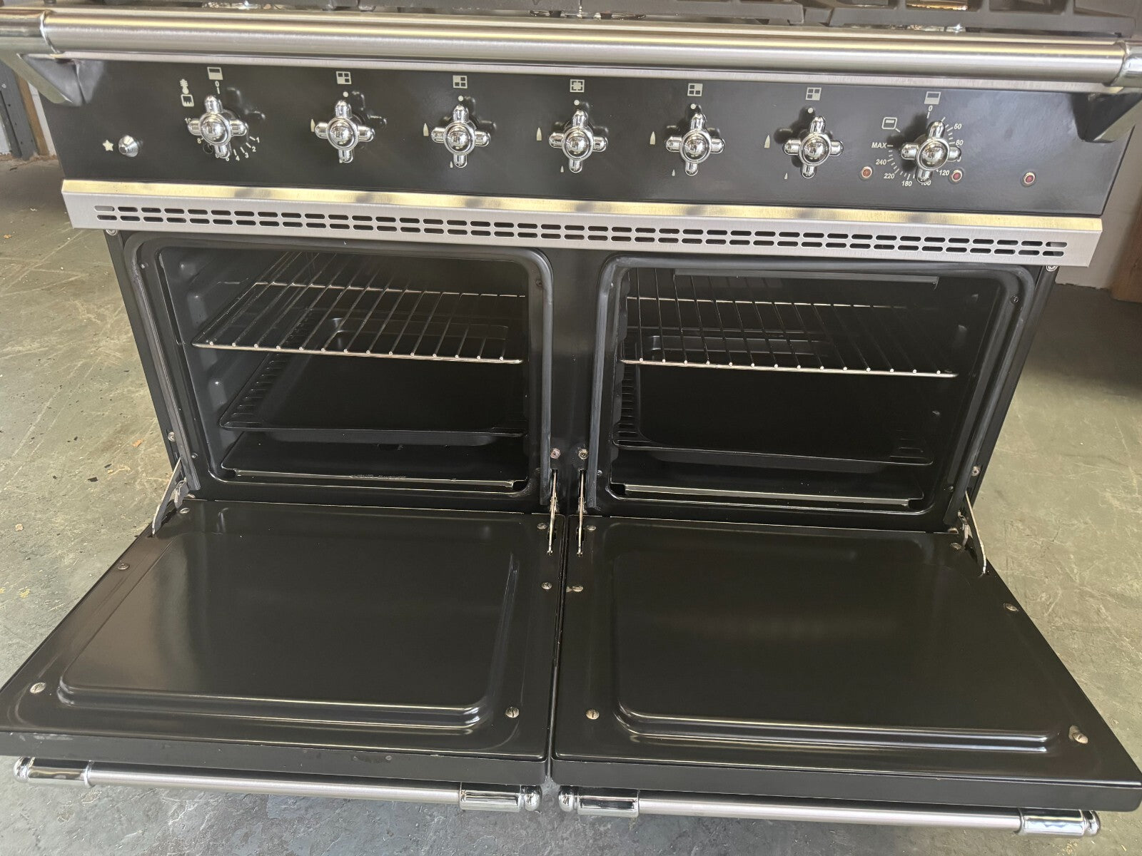 Lacanche Cluny 100cm Range Cooker Oven Black & Chrome appliance B3269