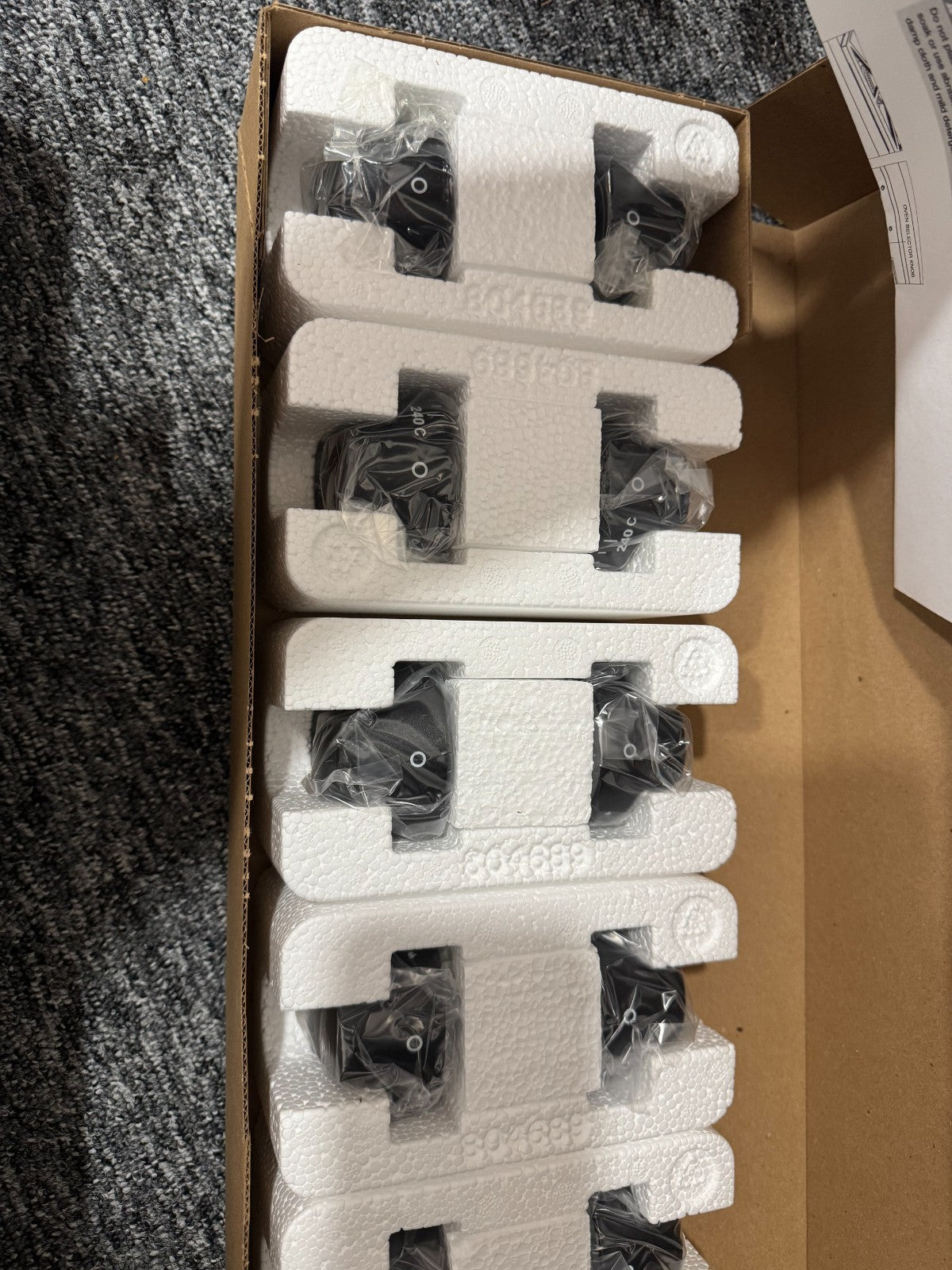 NEW Wolf Range Cooker Black Knob Control Oven Set for 48 & 60 inch ranges BR2440