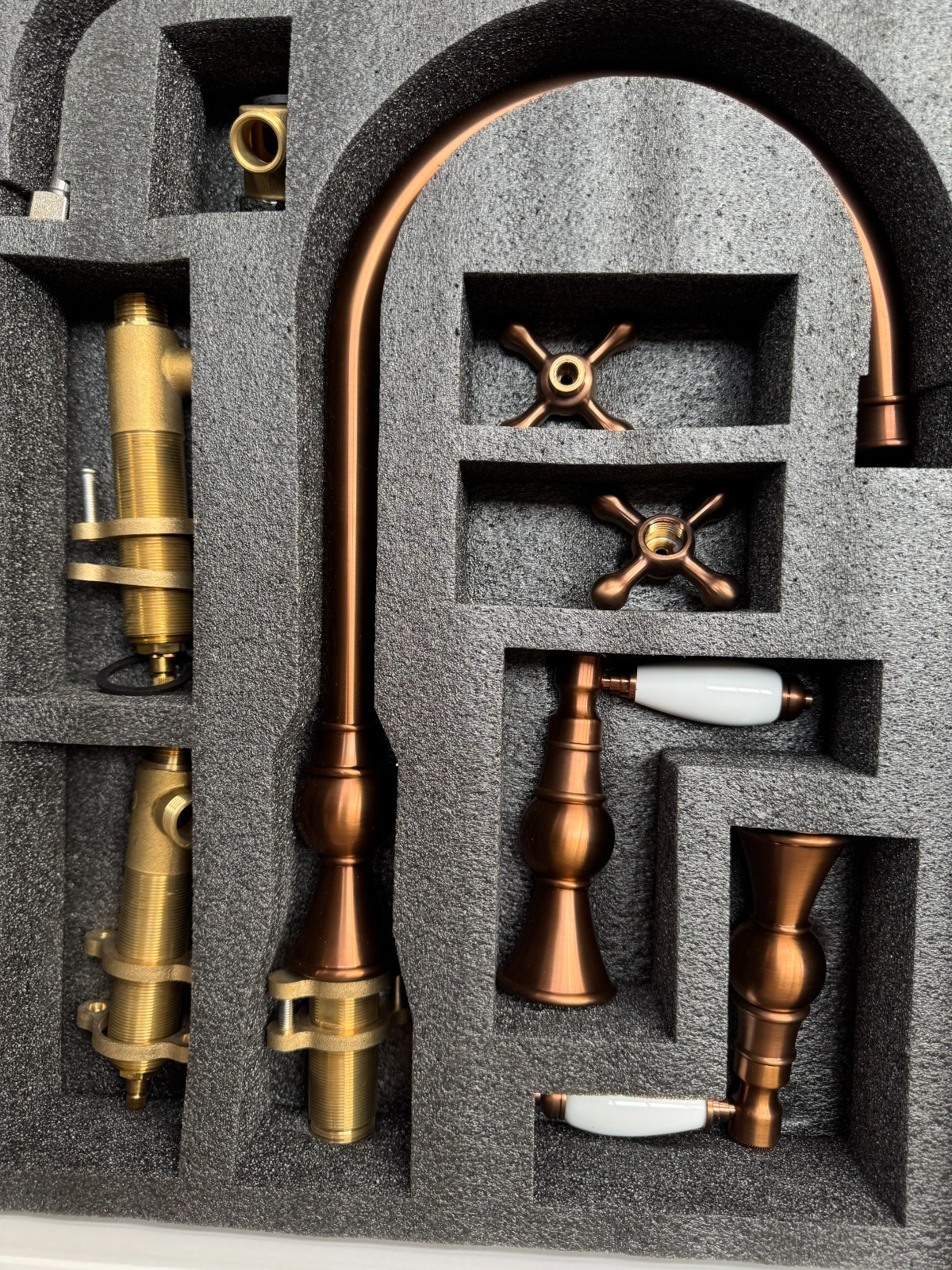 NEW 3 Hole Traditional Copper Kitchen Mixer Victoria plumbing tap factory AX4532