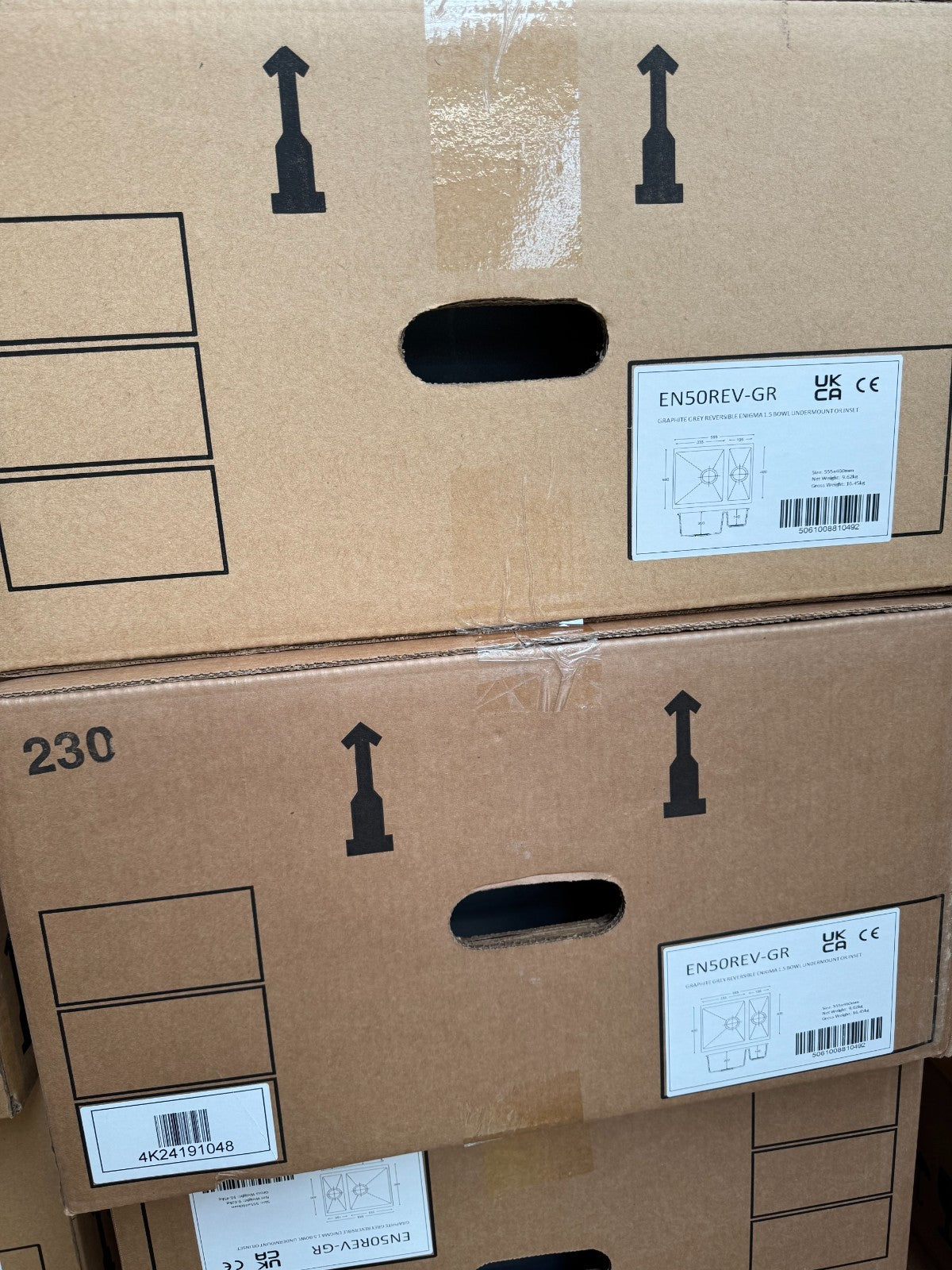 New Grey Double Bowl Kitchen Sink inset or Undermount  AX4321