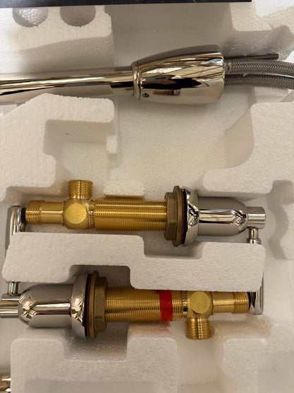 NEW Perrin & Rowe 4886NI Callisto Kitchen Mixer Tap Nickel 3 hole BR4178