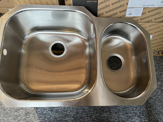 Unused Kohler K 3355 Stainless Steel Kitchen Sink Double Bowl Basin