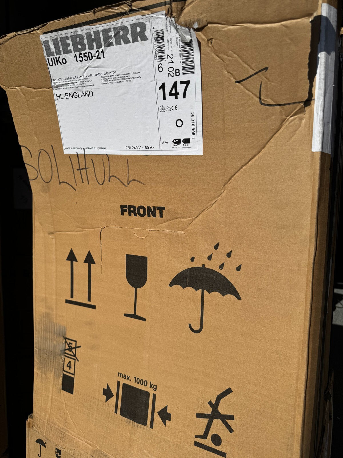 NEW Liebherr UIKo 1550 Integrated Built In Under Pull Out Larder Fridge